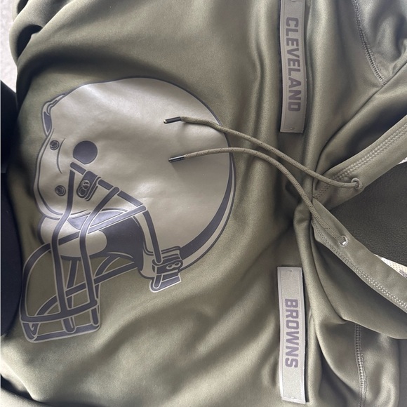 Mens NFL Nike Cleveland Browns Salute to Service Olive Hoodie size XXL - Picture 8 of 8